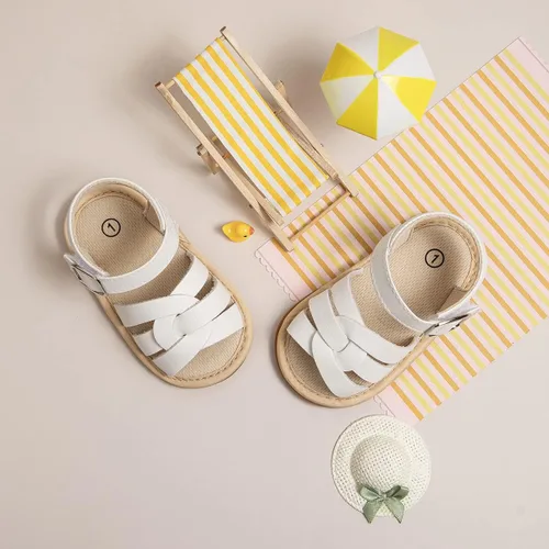 Vista 4 de KIDSUN Sandalias para bebés, niñas y niños, suela de goma antideslizante, para verano, playa, al aire libre, zapatos para cuna