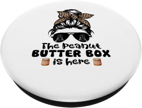 Vista 2 de The Peanut Butter Box Is Here Funny Presa Canario Mom PopSockets Swappable PopGrip