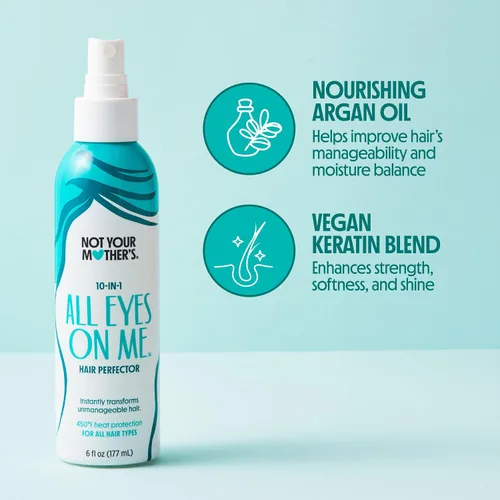 Vista 3 de Not Your Mother's All Eyes On Me - Perfeccionador para el cabello 10 en 1, añade brillo, paquete de 3 6 fl oz Each - Heat Protectant for Hair