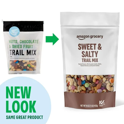 Vista 4 de Marca de Amazon, Happy Belly Nuts, Chocolate & Dried Fruit - Mezcla de frutos secos, 1 libra (paquete de 1)