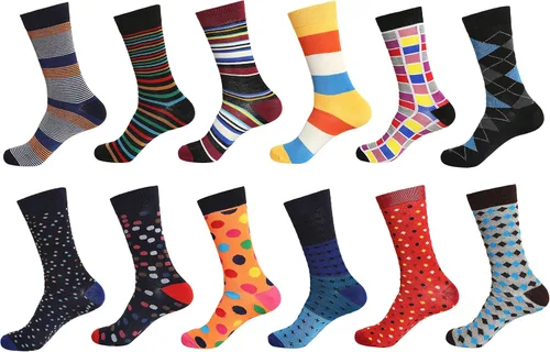 Vista 8 de 12 pares de calcetines de vestir para hombre