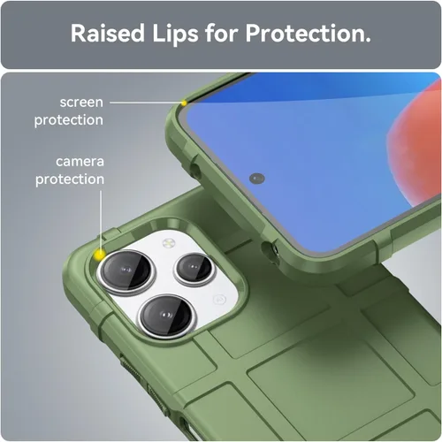 Vista 6 de Funda duradera de ajuste delgado para Redmi 12, funda protectora resistente para exteriores con protección de lente de cámara a prueba de golpes