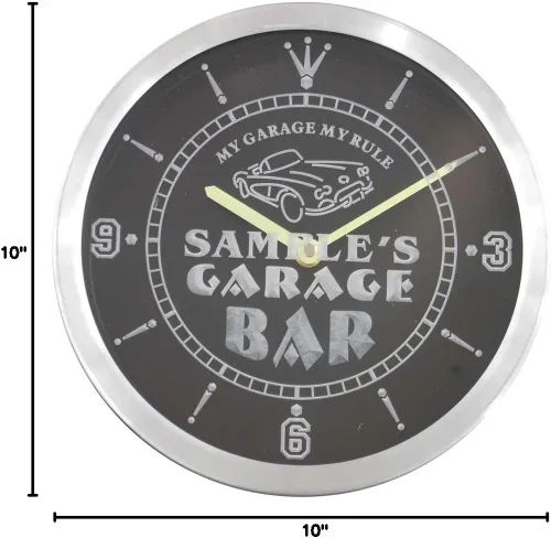 Vista 5 de ADVPRO ncpp-tm - Reloj de pared LED con letrero de neón personalizado para reparación de automóviles