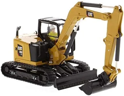 Vista 7 de Diecast Masters CAT Caterpillar 309 CR Mini Excavadora Hidráulica de Próxima Generación con Herramientas de Trabajo y Operador High Line Series 1/50