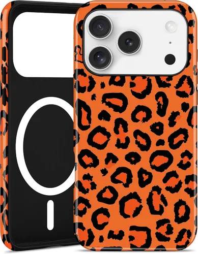 Vista 53 de Jusy Compatible con MagSafe Brown Tortoise Shell Print Phone Case para iPhone 7/8/SE, funda protectora magnética de lujo de TPU suave