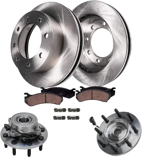 Vista 18 de Detroit Axle - Kit de freno delantero para Volkswagen Jetta 2010-2018, rotores de freno de disco, pastillas de freno de cerámica, bujes de cojinete