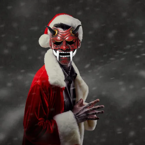 Vista 6 de Máscara de Halloween de miedo japonesa Hannya Oni, máscara de látex de cara completa Evil De-mon Mon-ster para hombres