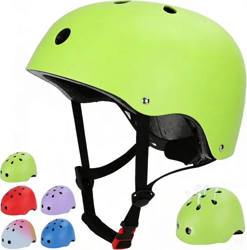 Vista 9 de Casco de bicicleta para niños, casco para niños y niñas de 1-3/2-4/3-5/5-8/8-14 años, ajuste ajustable y ligero, seguridad multideportiva