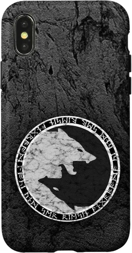Vista 5 de Fenrir Wolf of Odin in Circle of Norse Runes Case for iPhone 17