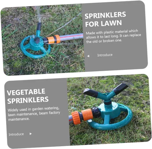 Vista 4 de Rociador giratorio automático para césped con base estable Sistema de riego sobre el suelo para riego de jardín y césped, cabezal de rociador