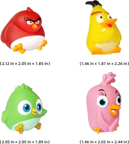 Vista 4 de ROLOSO Juguetes coleccionables de Angry Birds con licencia, 13 figuras de acción, juego de rebaño, juegos de cerdo City Strike 2 Takedown Space