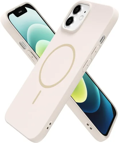 Vista 229 de Oakxco Funda de Silicona Mag Safe para iPhone 12 Pro Max, Funda Magnética Delgada y Fina Compatible con Carga Inalámbrica MagSafe, Bonita Funda