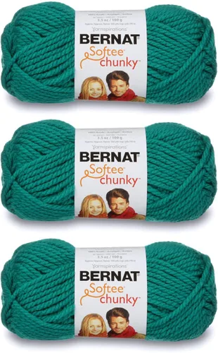 Vista 47 de Ovillo sólido Bernat Softee Chunky, Acrílico, Rojo Berry, Paquete de 1