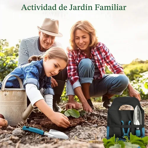 Vista 9 de Housolution - Juego de herramientas de jardinería, 8 piezas, regalos de jardinería para mujeres, azul y negro