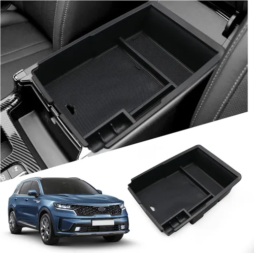 Vista 10 de Ruiya Organizador de consola central Prius 2010-2015 para Toyota Prius XV30 2010-2015 Accesorios ABS Material Reposabrazos Organizador de consola