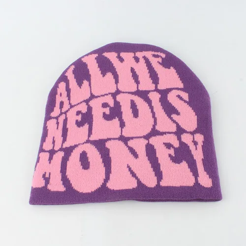 Vista 4 de Mujeres Hombres Y2K Beanie Hat Letra Impresión Sombrero de Punto Sombrero de Lana Cálido Sombrero Casual Deportes Pullover Sombrero Moda Hip Hop