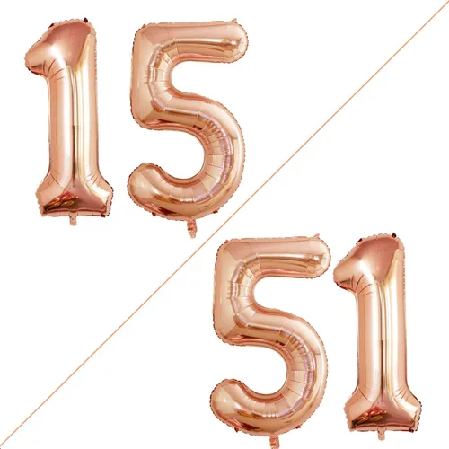 Vista 51 de Goer, conjunto de globos de papel aluminio para decoraciones de cumpleaños, globos de las letras de feliz cumpleaños y de números Oro
