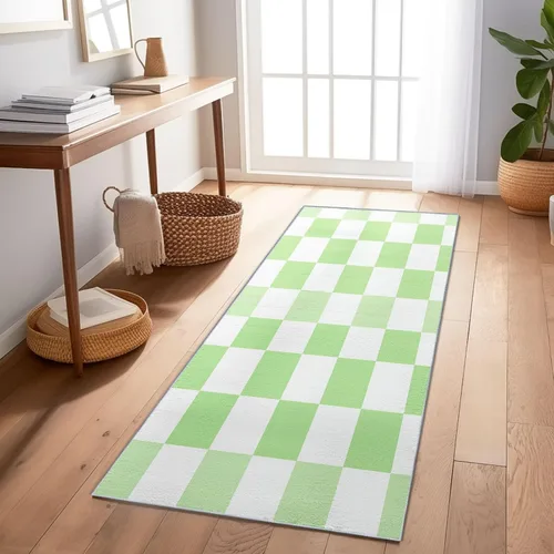Vista 15 de Alfombra lavable para pasillo, alfombra de cocina de 2 x 5 pies, alfombra de entrada, estilo industrial, paneles de madera, textura suave Negro 6