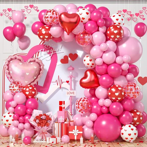 Vista 15 de Kit de guirnalda de arco de globos de Halloween, globos negros y rosados, globos de murciélago de aluminio fantasma para la familia, fondo de fiesta