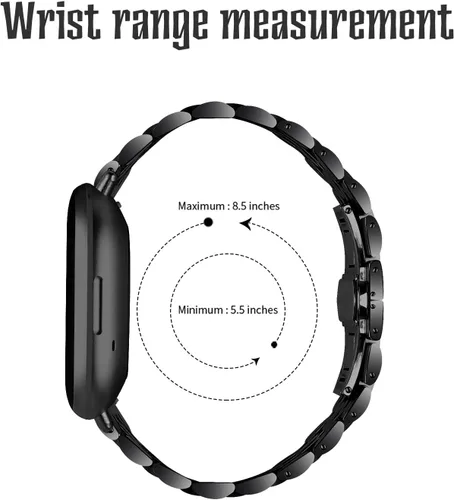 Vista 3 de Compatible con bandas Fitbit Versa 4/Versa 3/Sense 2/Sense para mujeres y hombres, correa de repuesto de metal de acero inoxidable para Fitbit Versa
