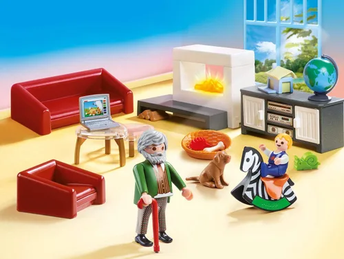 Vista 2 de Playmobil Cómodo paquete de muebles de sala de estar