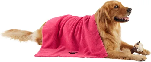 Vista 18 de Bone Dry Toalla de microfibra para aseo de mascotas, colección bordada, XL, 41 x 23.5 pulgadas, color verde lechuga (paquete de 2)