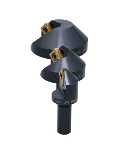 Vista 9 de Accusize Industrial Tools Avellanadores de carburo indexables de 90 grados de 1/4", 1/2" y 1-1/4", 0046-0990 Juego de 3 piezas: 1/4", 1/2