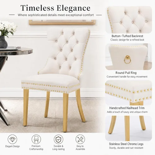 Vista 6 de HomVent - Juego de mesa de comedor de mármol sintético de 68 pulgadas con 4 sillas de terciopelo para cocina Modern Rectangular Faux Marble
