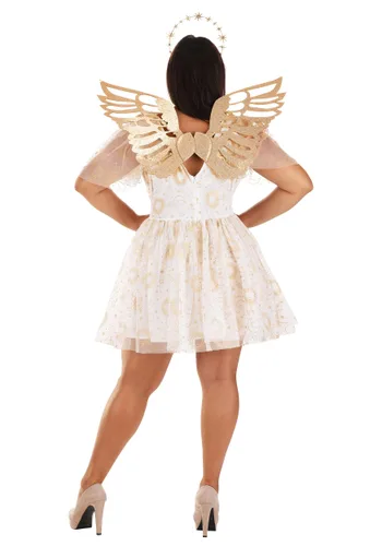 Vista 2 de Disfraz de Ángel Estrella Dorada Talla Plus para Mujer Multicolor