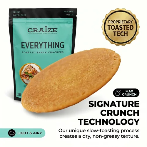 Vista 4 de Craize Everything Crisps - Galletas de maíz tostadas sin gluten, veganas, kosher, paquete de 3, 4 onzas cada una