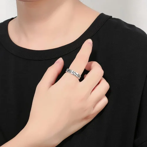 Vista 3 de Band Rings for Women, Fashion Gold and Silver Chunky Band Rings Statement Costume Jewelry for Teen Girls Gifts for Her