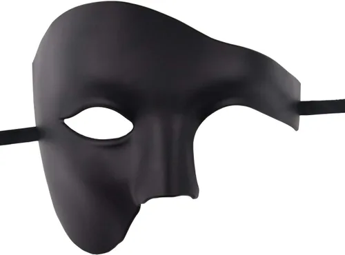 Vista 3 de KEFAN Máscara para hombre de mascarada, máscara de media cara del fantasma de la ópera