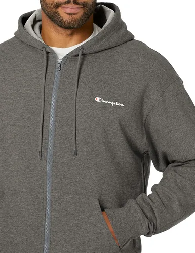 Vista 3 de Champion, Powerblend - Sudadera con capucha y cremallera para hombre (regular o grande y alto)