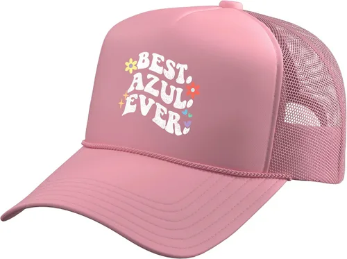Vista 10 de Retro Groovy Best Azul Ever First Name Mother's Day Girl Trucker Hat with Adjustable Mesh Back