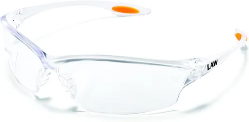 Vista 4 de MCR Safety Law LW2 Series Crew Gafas de seguridad dieléctricas Lente de espejo de diamante azul