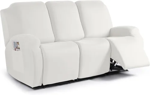 Vista 30 de TAOCOCO Fundas Elásticas para Sillones Reclinables de 3 Piezas Fundas Sólidas para Muebles Funda para Sillón Reclinable Fundas Deslizables