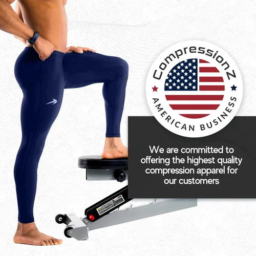 Vista 5 de CompressionZ - Pantalones de compresión para hombre, leggings de correr para hombre, leggings deportivos.