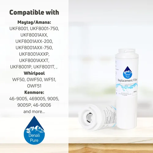Vista 9 de KitchenAid KBFS20EVMS8 - Paquete de 3 filtros de agua de repuesto para refrigerador, compatible con cartucho de filtro de agua KitchenAid 4396395