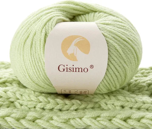 Vista 48 de 100% lana merino para tejer y ganchillo, hilo lujoso y suave de 6 cabos para tejer y crochet a mano, 1.76 oz/50 g, 127 yardas/116 metros
