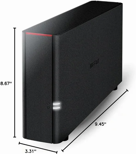 Vista 9 de BUFFALO LinkStation 210 2TB 1-Bay NAS Almacenamiento conectado en red con discos duros HDD incluidos Almacenamiento NAS que funciona como nube