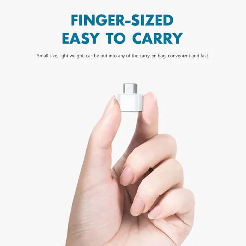 Vista 7 de Paquete de 10 adaptadores USB-C a USB, USB tipo C a una hembra para unidad flash, mouse, teclado, controlador