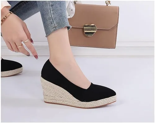 Vista 3 de Zapatos de tacón alto para mujer, zapatos de vestir de oficina con punta cerrada, zapatos de vestir de punta redonda, zapatos de vestir para novia