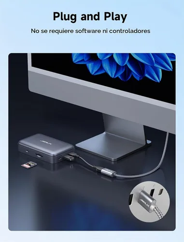 Vista 3 de JSAUX Cable de extensión USB 3.0 de 1.6 ft, cable de extensión USB A macho a hembra, material trenzado duradero, transferencia de datos rápida