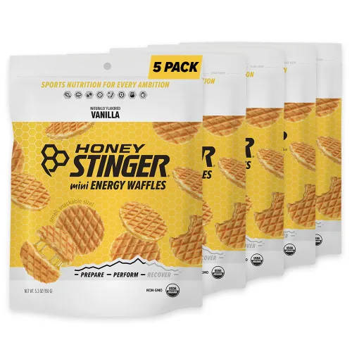 Vista 18 de Honey Stinger Gofle de arce de mantequilla de almendra orgánica, estroopwafel energético para ejercicio, resistencia y rendimiento, nutrición