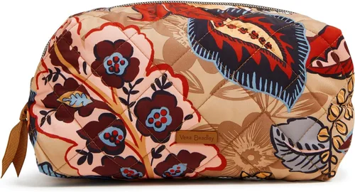 Vista 8 de Vera Bradley Organizador de Maquillaje para Mujer, de Twill de Alto Rendimiento, Mediano, Negro, Tamaño único