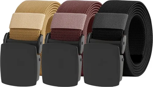 Vista 11 de UNGGJKB Men's Tactical Belt, Nylon Casual Elastic Belt, Work Belt That Can Be Cut And Adjusted