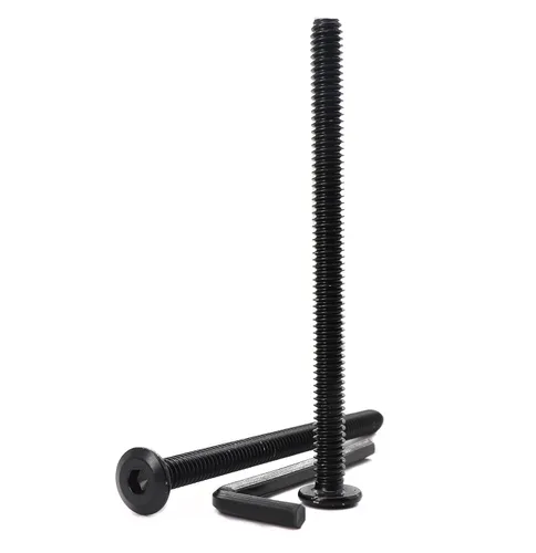 Vista 8 de 10 Uds. 1/4"-20 x 1-1/2" Remache negro avellanado Tornillos de conexión de acero inoxidable 304