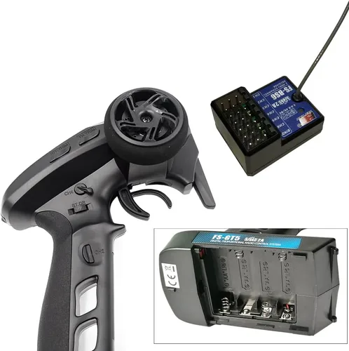 Vista 4 de Flysky FS-GT5 2.4G 6CH Transmisor Control remoto con receptor FS-BS6 para RC Car Crawler Boat