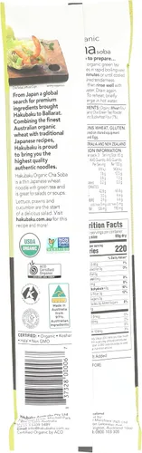 Vista 2 de Hakubaku - Fideos Cha Soba - 7.05 oz