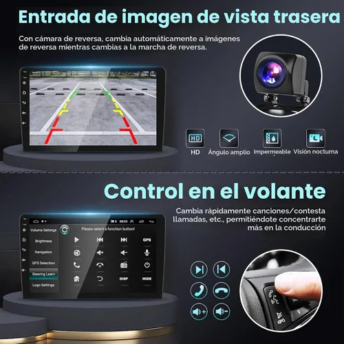 Vista 6 de Estéreo de coche para Honda Civic 2012 2013 2014 2015 con CarPlay inalámbrico Radio con 9 pulgadas 1080 p Android Auto Bluetooth GPS 16EQ HiFi SWC